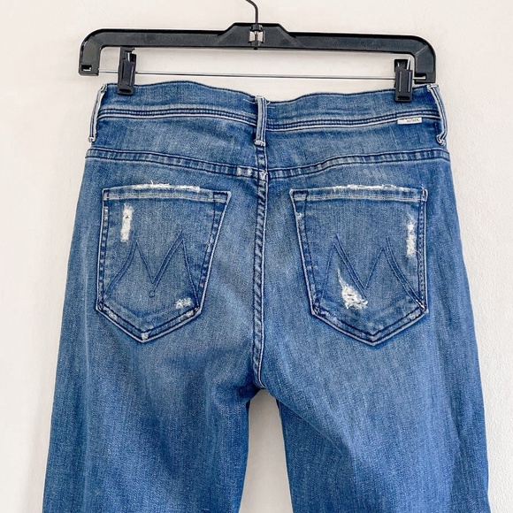 Mother The Weekender Fray Flare Jeans in Graffiti Girl 26 - Picture 9 of 12